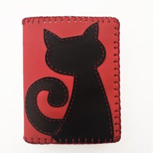 Cartera billetera de piel roja