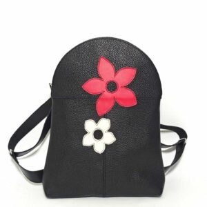 Mochila negra de piel