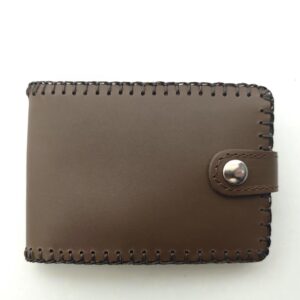 Cartera billetera pequeña de piel marrón