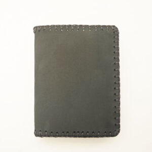 Cartera billetero de piel gris