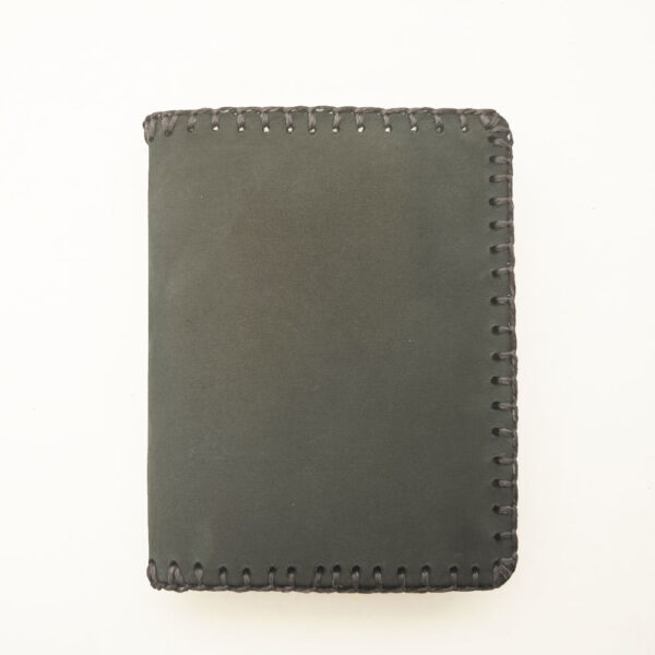 Cartera billetero de piel gris