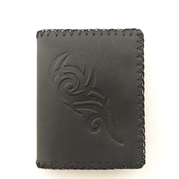 Cartera billetera de piel negra