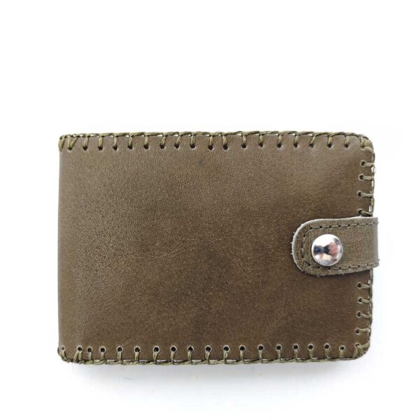 Cartera billetera pequeña de piel verde
