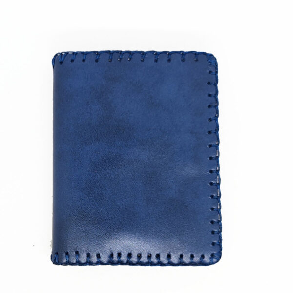 Cartera billetero de piel azul