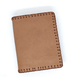 Cartera billetero de piel camel
