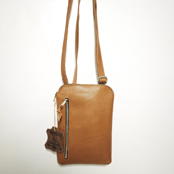 Bolso de piel camel