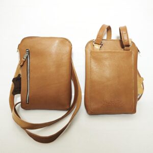 Bolso de piel camel