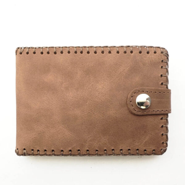 Billetero de piel camel