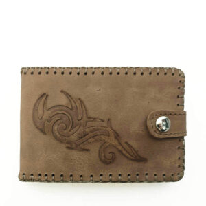 Billetero de piel camel