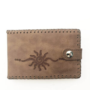 Billetero de piel camel