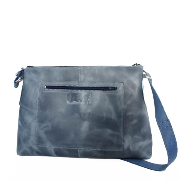 Bolso de piel azul