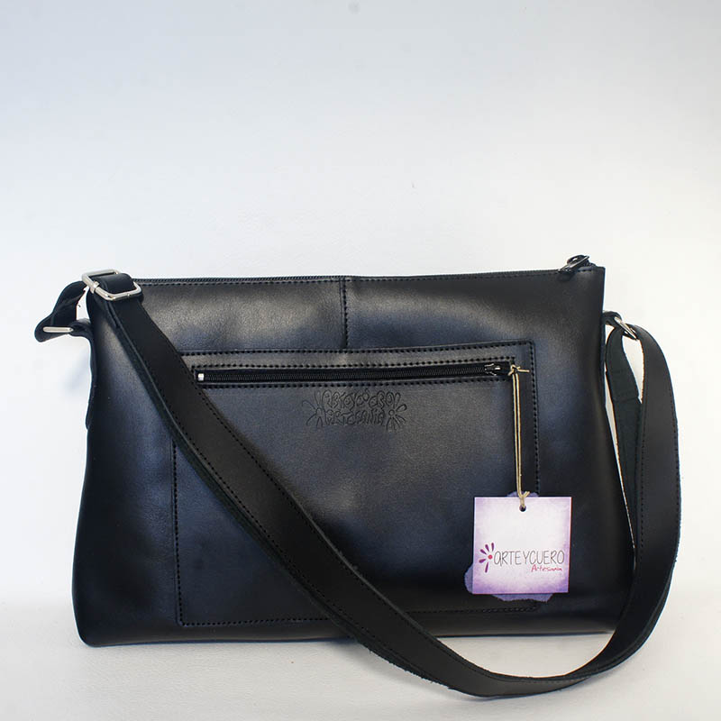 Bolso trapecio S piel negro