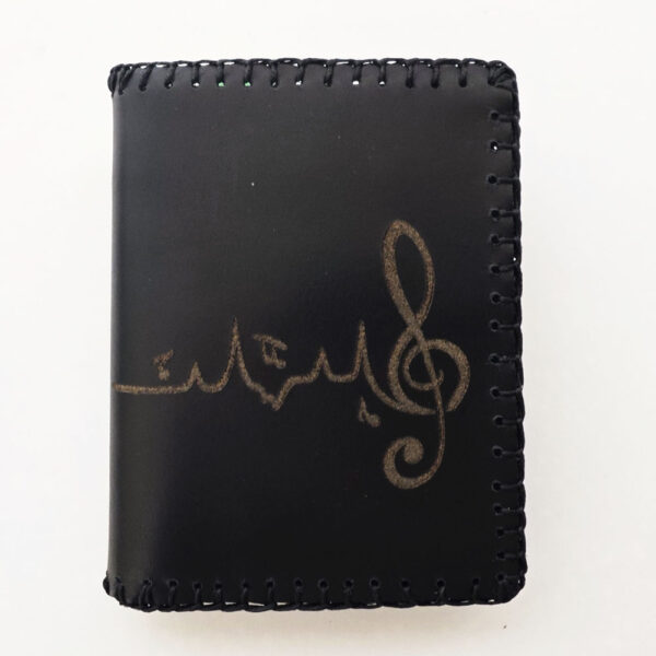 Cartera billetero negro de piel