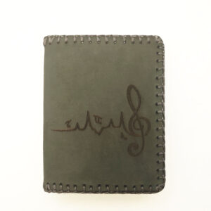 Cartera billetero de piel gris