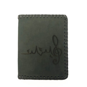 Cartera billetero de piel gris