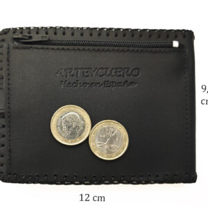 Billetero de piel negro
