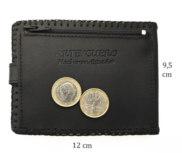 Billetero de piel negro