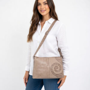 Bolso bandolera de piel