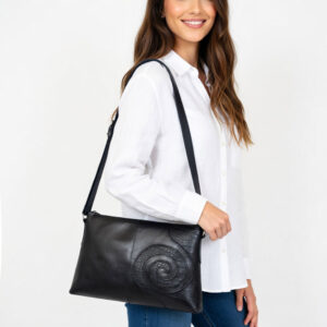 Bolso bandolera de piel
