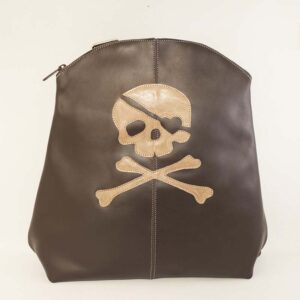 Mochila marrón de piel