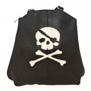 Mochila de piel negra