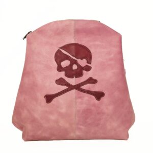 Mochila de piel rosa