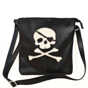 Bolso calavera de piel negro