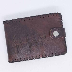 Cartera billetero de piel marrón