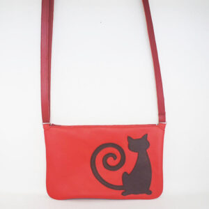 Bolso de piel rojo