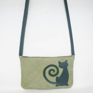 Bolso de piel verde
