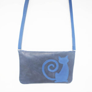 Bolso de piel azul