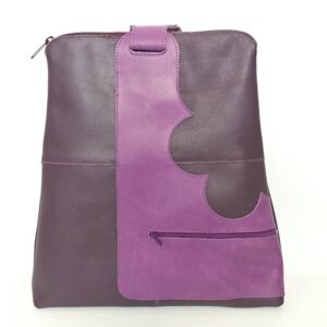 Mochila antirrobo de piel morada