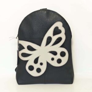 Mochila de piel negra
