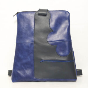 Mochila antirrobo de piel azul