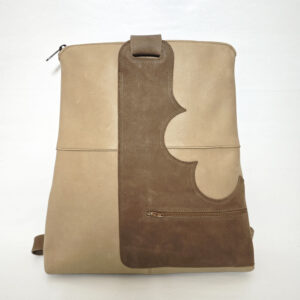 Mochila antirrobo de piel beige