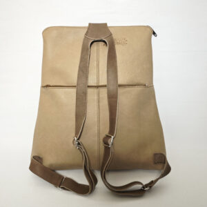Mochila antirrobo de piel beige