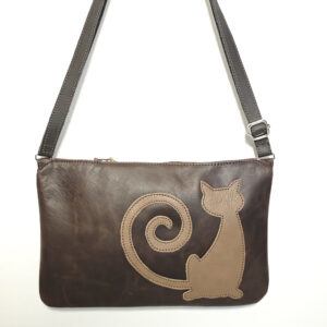 Bolso de piel marrón