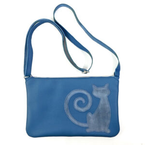 Bolso de piel azul