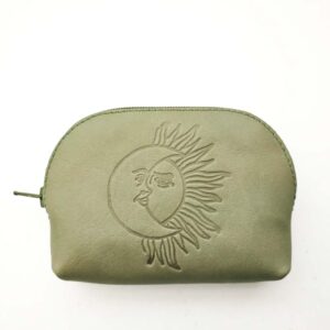 Monedero de piel verde claro
