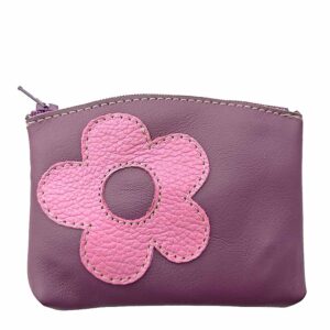 Monedero de piel morado
