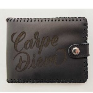 Cartera billetero de cuero negro