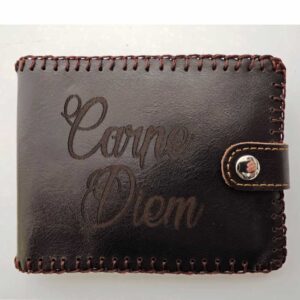 Cartera billetero de cuero marrón