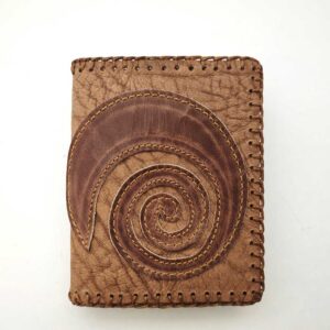 Cartera billetera de piel camel