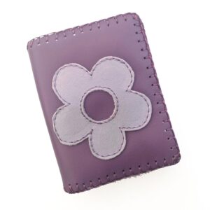 Cartera billetero de piel morado