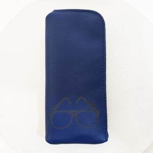 Funda de gafas de piel azul