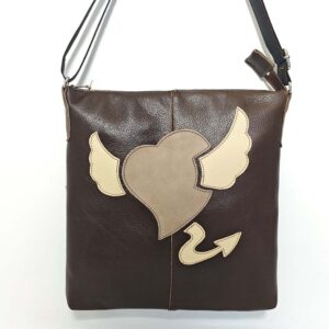 Bolso bandolera de piel marrón