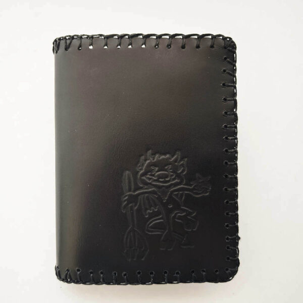 Cartera billetero negro de piel