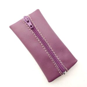 Monedero de piel morado
