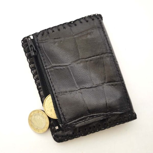 Billetero de piel negro tejus