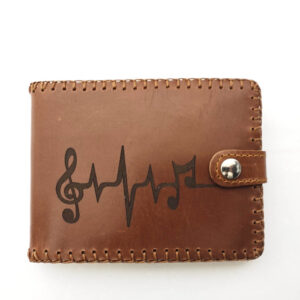 Cartera billetero de piel marrón tabaco